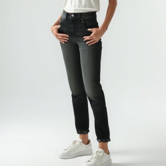 💕 White House black market Black Women's Jeans with Lace Hem skinny ankle 14 - Picture 1 of 13